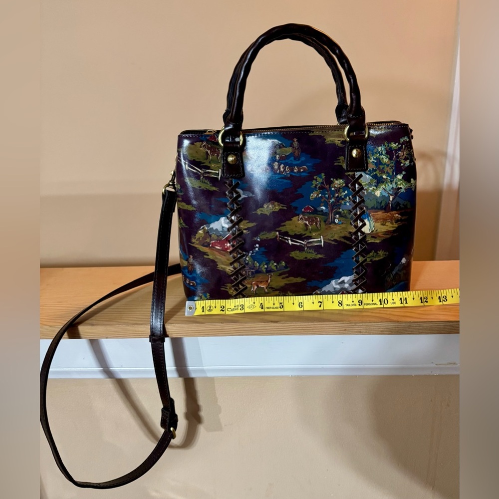 Patricia Nash Dorothy Leather Satchel Montana Prairie Skies
